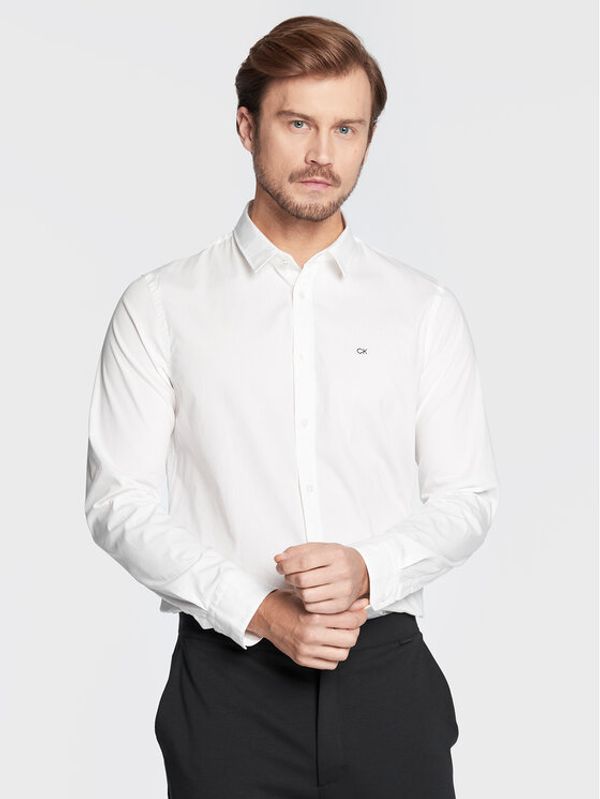Calvin Klein Calvin Klein Риза K10K110856 Бял Slim Fit