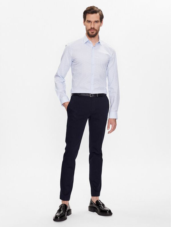 Calvin Klein Calvin Klein Риза Logo Print K10K111642 Син Slim Fit