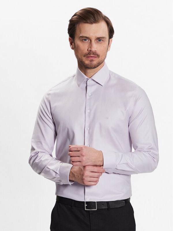 Calvin Klein Calvin Klein Риза Structure Easy Care Fitted Shirt K10K111293 Розов Fitted Fit