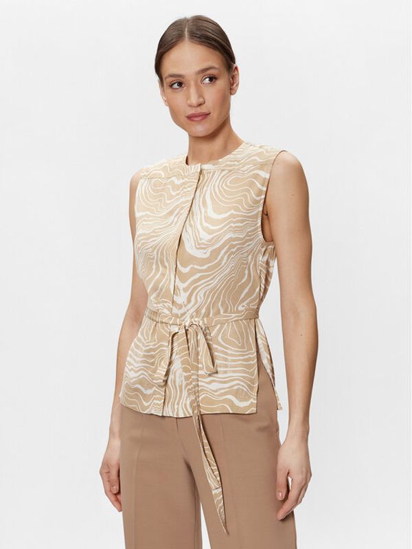 Calvin Klein Calvin Klein Риза Wave K20K205221 Бежов Regular Fit