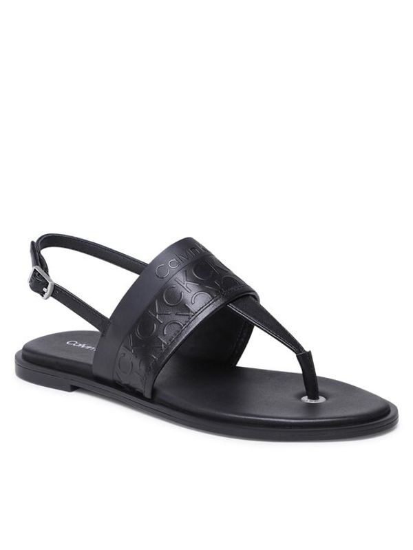 Calvin Klein Calvin Klein Сандали Almond Tp Sandal-Hf Mono HW0HW01536 Черен