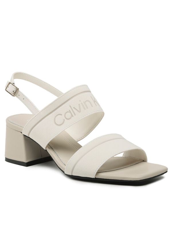 Calvin Klein Calvin Klein Сандали Squared Blk Hl Sandal 45 He HW0HW01635 Екрю