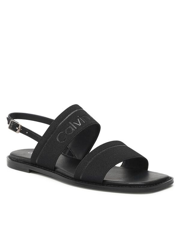 Calvin Klein Calvin Klein Сандали Squared Flat Sandal He HW0HW01496 Черен
