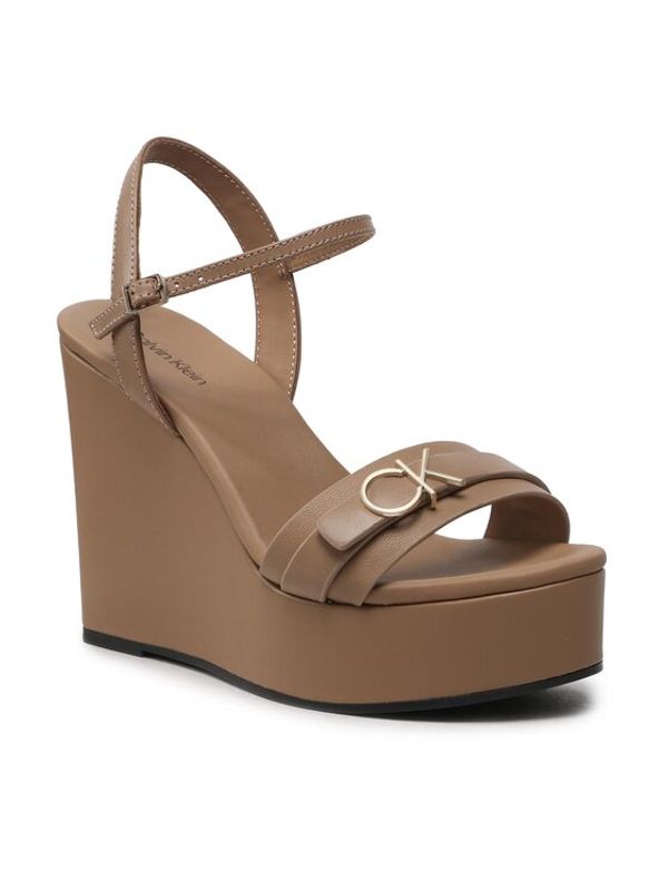 Calvin Klein Calvin Klein Сандали Wedge 70Hh W/Hw HW0HW01485 Бежов