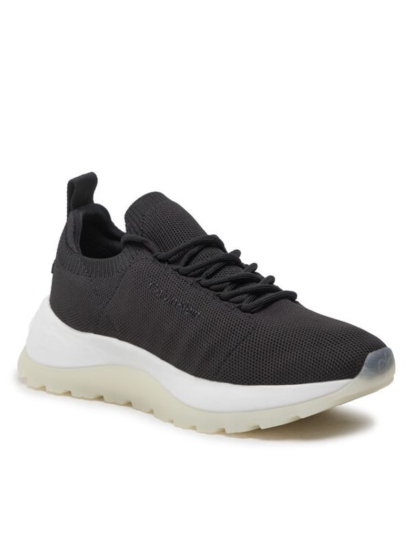 Calvin Klein Calvin Klein Сникърси 2 Piece Sole Lace Up Knit HW0HW01337 Черен