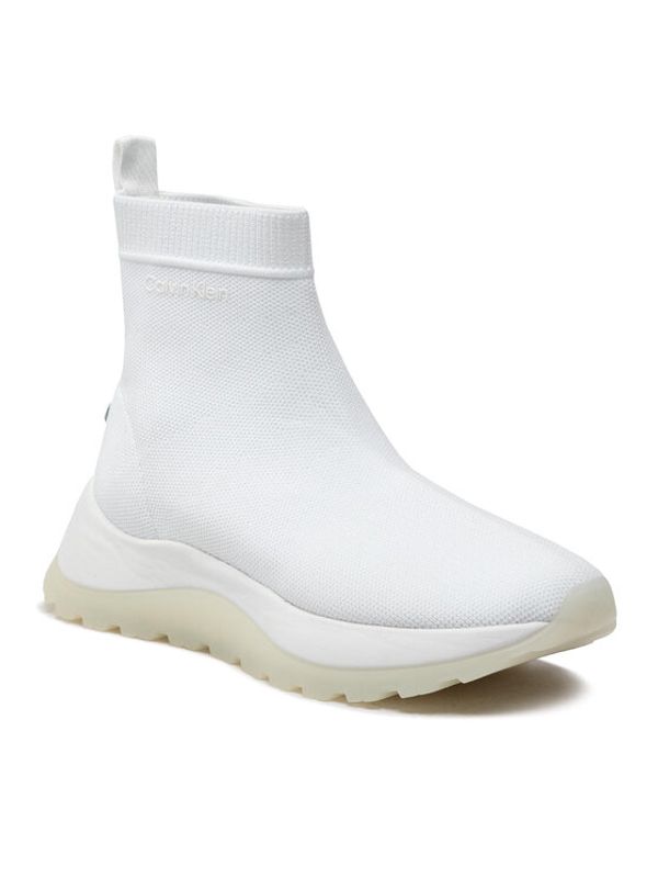 Calvin Klein Calvin Klein Сникърси 2 Piece Sole Sock Boot-Knit HW0HW01338 Бял