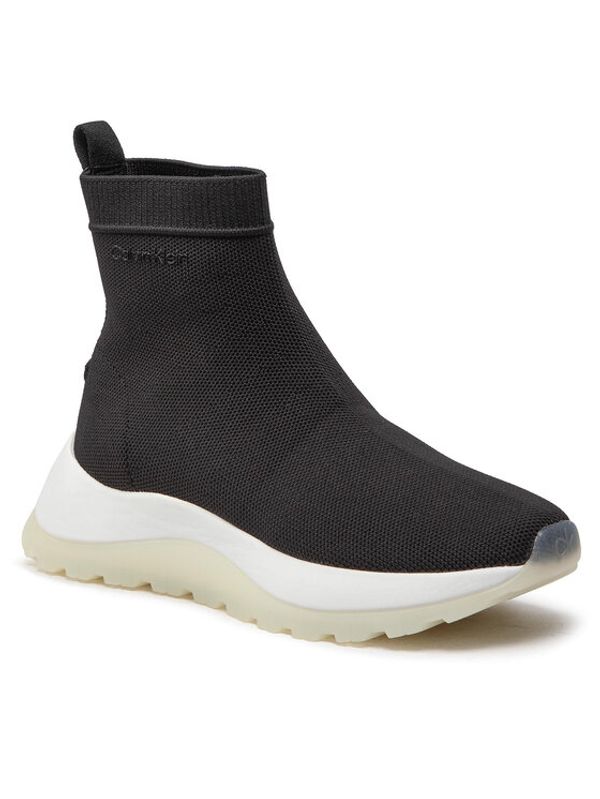 Calvin Klein Calvin Klein Сникърси 2 Piece Sole Sock Boot-Knit HW0HW01338 Черен