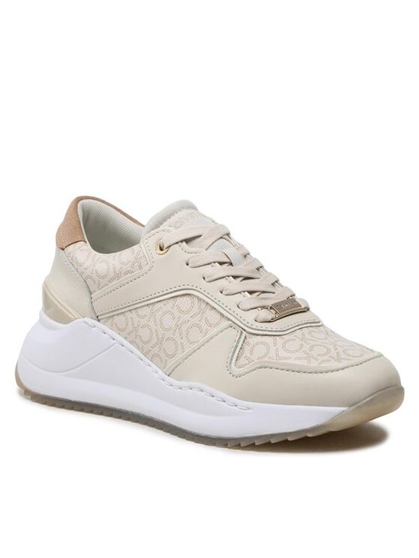 Calvin Klein Calvin Klein Сникърси Chunky Intern Wedge Lace Up-Mono HW0HW01439 Бежов