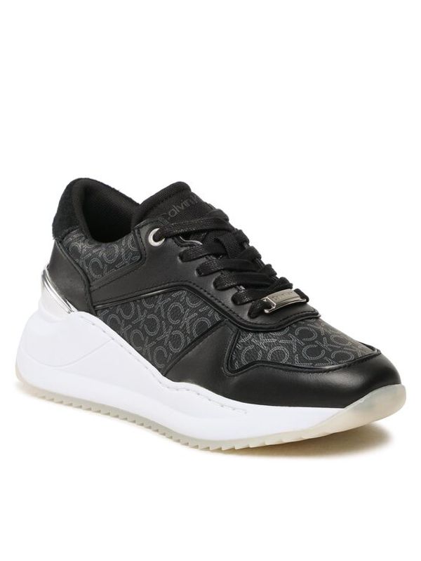 Calvin Klein Calvin Klein Сникърси Chunky Intern Wedge Lace Up- Mono HW0HW01439 Черен