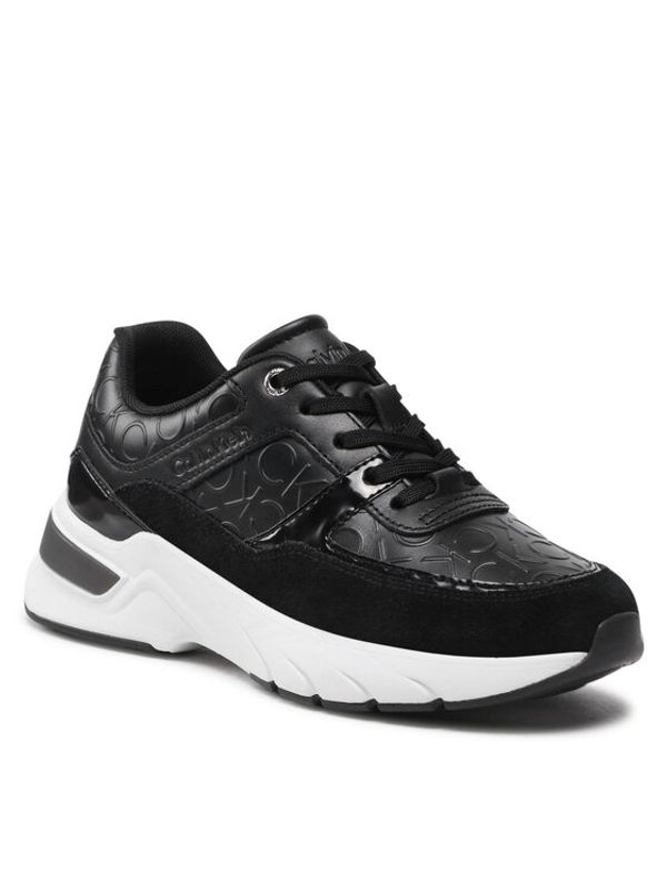 Calvin Klein Calvin Klein Сникърси Elevated Runner Lace Up-Hf Mix HW0HW01336 Черен