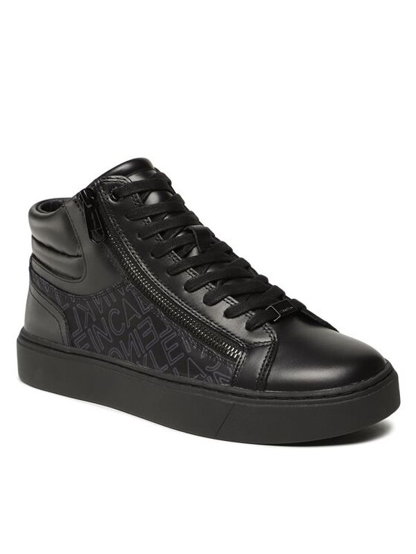 Calvin Klein Calvin Klein Сникърси High Top Lace Up W/Zip Mono HM0HM01046 Черен