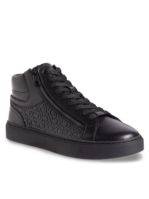 Calvin Klein Calvin Klein Сникърси High Top Lace Up W/Zip Mono HM0HM01180 Черен