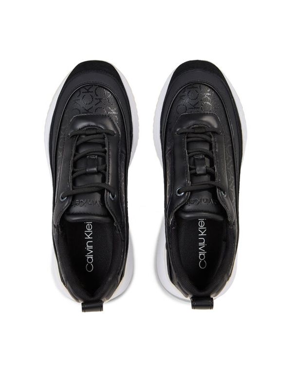 Calvin Klein Calvin Klein Сникърси Intern Wedge Lace Up - Epi Mono HW0HW01663 Черен