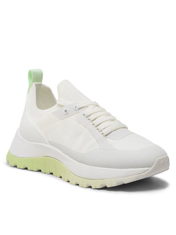 Calvin Klein Calvin Klein Сникърси Knit Runner Dynamic Lace Up HW0HW01446 Бял