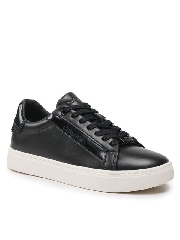 Calvin Klein Calvin Klein Сникърси Logo Cupsole Lace Up HW0HW01353 Черен