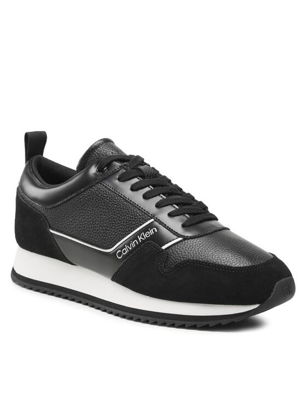 Calvin Klein Calvin Klein Сникърси Low Top Lace Up Lth HM0HM01017 Черен
