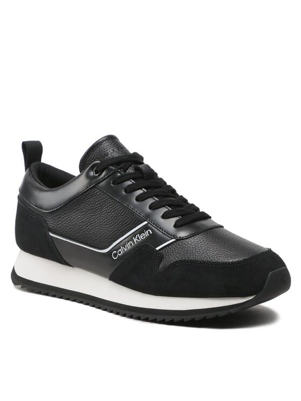 Calvin Klein Calvin Klein Сникърси Low Top Lace Up Lth HM0HM01017 Черен