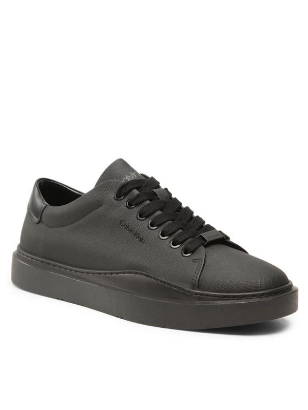 Calvin Klein Calvin Klein Сникърси Low Top Lace Up Lth HM0HM01051 Черен