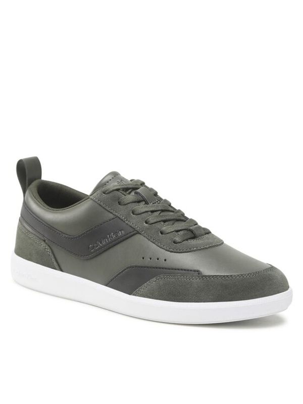 Calvin Klein Calvin Klein Сникърси Low Top LAce Up Lth Mix HM0HM00851 Зелен