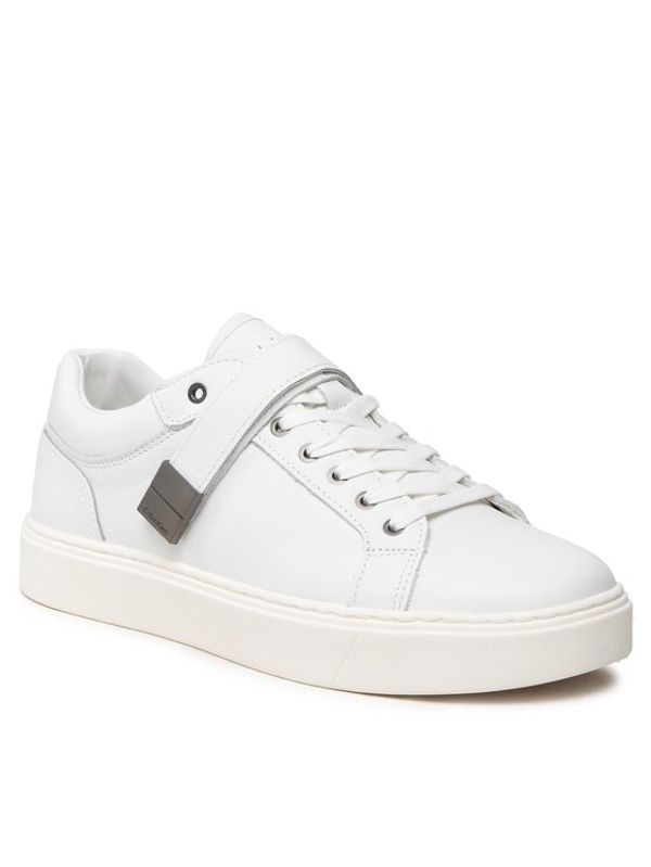 Calvin Klein Calvin Klein Сникърси Low Top Lace Up W/Plaque HM0HM00919 Бял