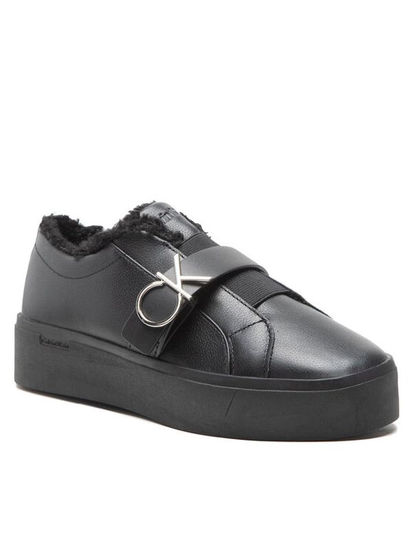 Calvin Klein Calvin Klein Сникърси Platform Cupsole Slip On Ck Hw-L HW0HW01331 Черен