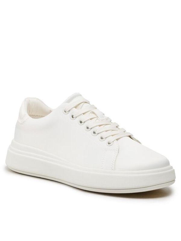 Calvin Klein Calvin Klein Сникърси Raides Cupsole Lace Up - Satin HW0HW01426 Бял