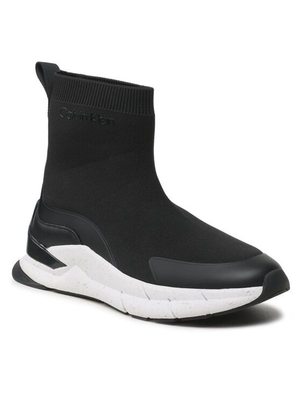 Calvin Klein Calvin Klein Сникърси Sock Boot HW0HW01589 Черен
