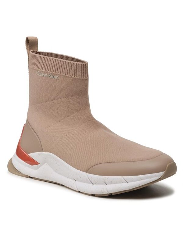 Calvin Klein Calvin Klein Сникърси Sockboot Runner HM0HM01241 Бежов