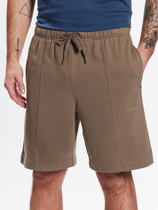 Calvin Klein Calvin Klein Спортни шорти Knit Short 00GMS3S805 Каки Regular Fit