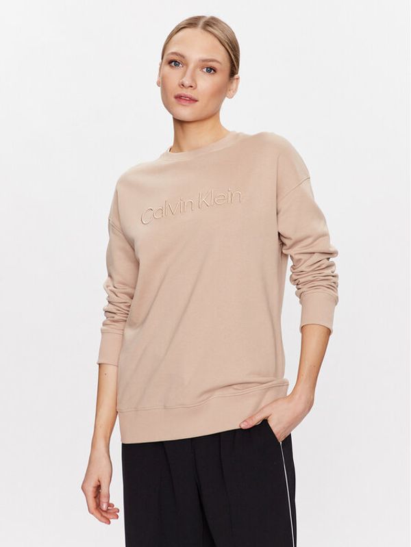 Calvin Klein Calvin Klein Суитшърт Embroidered Logo K20K205328 Бежов Regular Fit