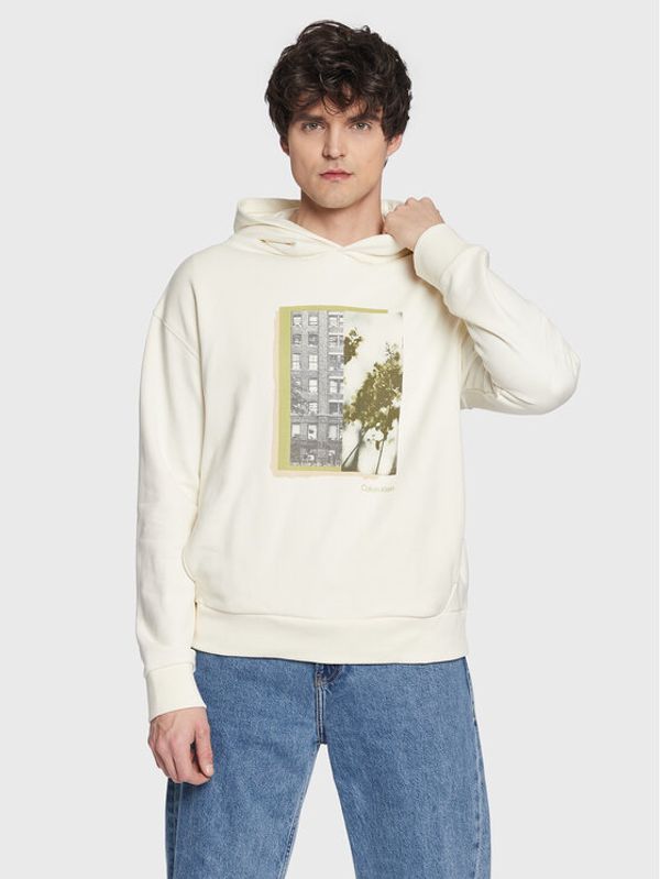 Calvin Klein Calvin Klein Суитшърт K10K110746 Екрю Regular Fit