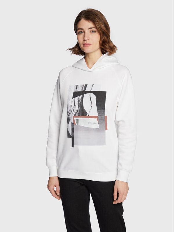 Calvin Klein Calvin Klein Суитшърт Photo Print K20K204974 Бял Regular Fit