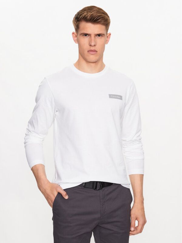 Calvin Klein Calvin Klein Тениска с дълъг ръкав K10K112157 Бял Regular Fit