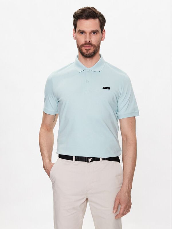 Calvin Klein Calvin Klein Тениска с яка и копчета K10K111196 Зелен Slim Fit
