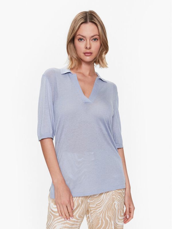 Calvin Klein Calvin Klein Тениска с яка и копчета K20K205268 Син Regular Fit