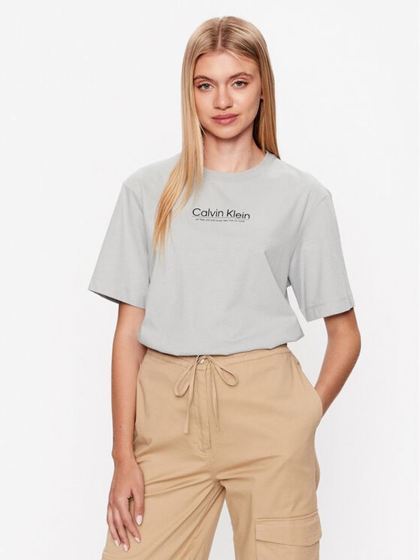 Calvin Klein Calvin Klein Тишърт Coordinates Logo Graphic K20K204996 Сив Relaxed Fit