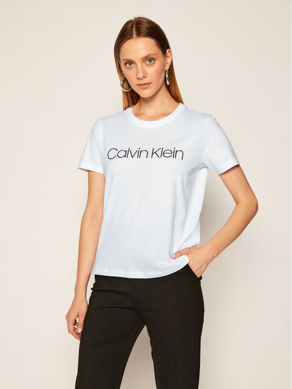 Calvin Klein Calvin Klein Тишърт Core Logo K20K202142 Бял Regular Fit