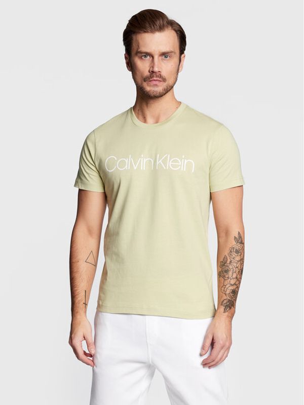 Calvin Klein Calvin Klein Тишърт Front Logo K10K103078 Зелен Regular Fit