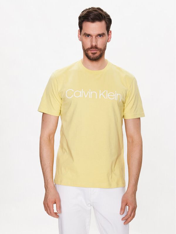 Calvin Klein Calvin Klein Тишърт Front Logo K10K103078 Жълт Regular Fit