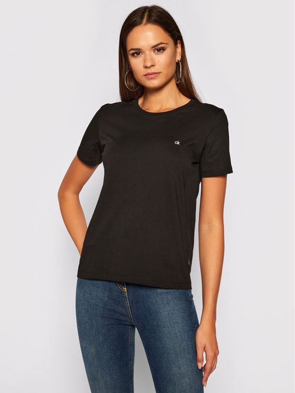 Calvin Klein Calvin Klein Тишърт Logo C-Neck K20K202132 Черен Regular Fit