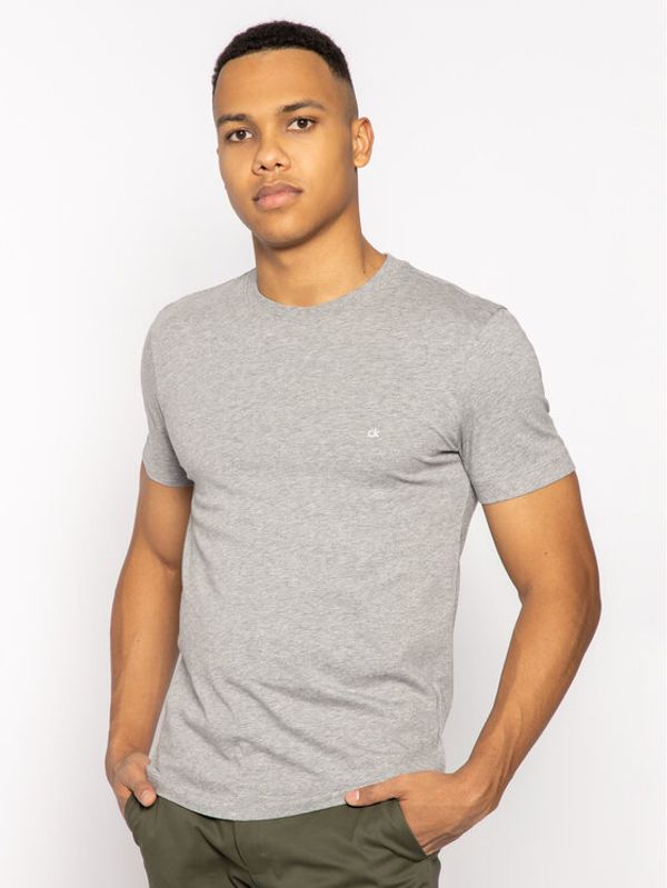 Calvin Klein Calvin Klein Тишърт Logo Embroidery K10K104061 Сив Regular Fit