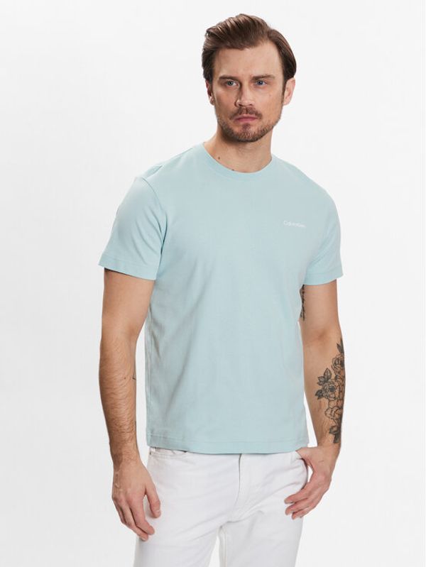 Calvin Klein Calvin Klein Тишърт Micro Logo Interlock T-Shirt K10K109894 Син Regular Fit