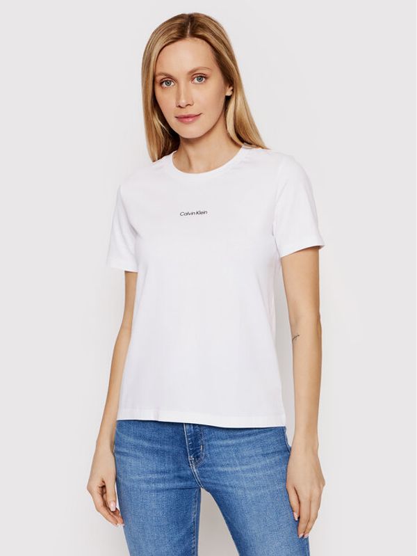 Calvin Klein Calvin Klein Тишърт Micro Logo K20K203677 Бял Regular Fit