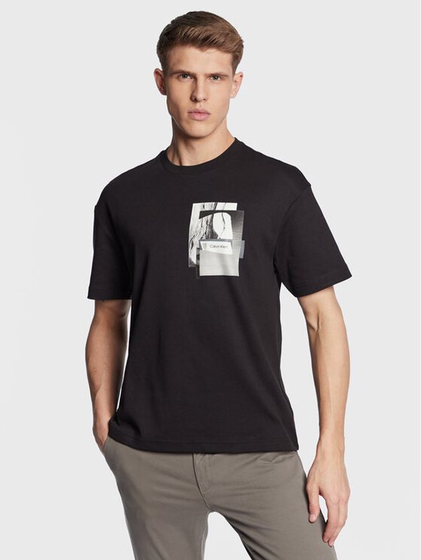 Calvin Klein Calvin Klein Тишърт Modern Graphic K10K110792 Черен Regular Fit