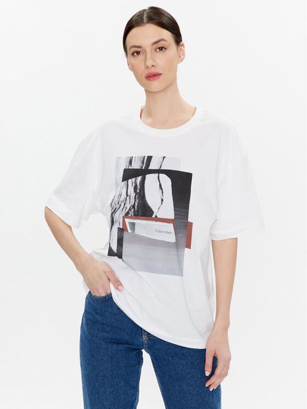 Calvin Klein Calvin Klein Тишърт Photo Print Graphic K20K204995 Бял Relaxed Fit