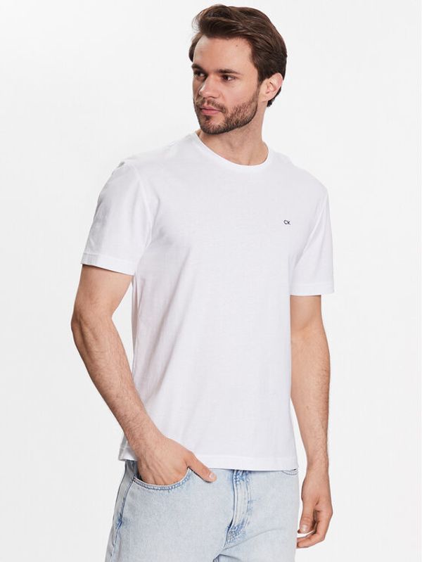 Calvin Klein Calvin Klein Тишърт Smooth K10K110589 Бял Regular Fit
