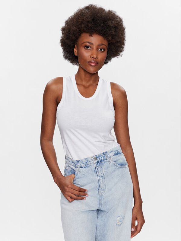 Calvin Klein Calvin Klein топ K20K205544 Бял Regular Fit