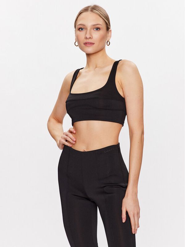 Calvin Klein Calvin Klein топ Technical nit Bralette K20K205211 Черен Slim Fit