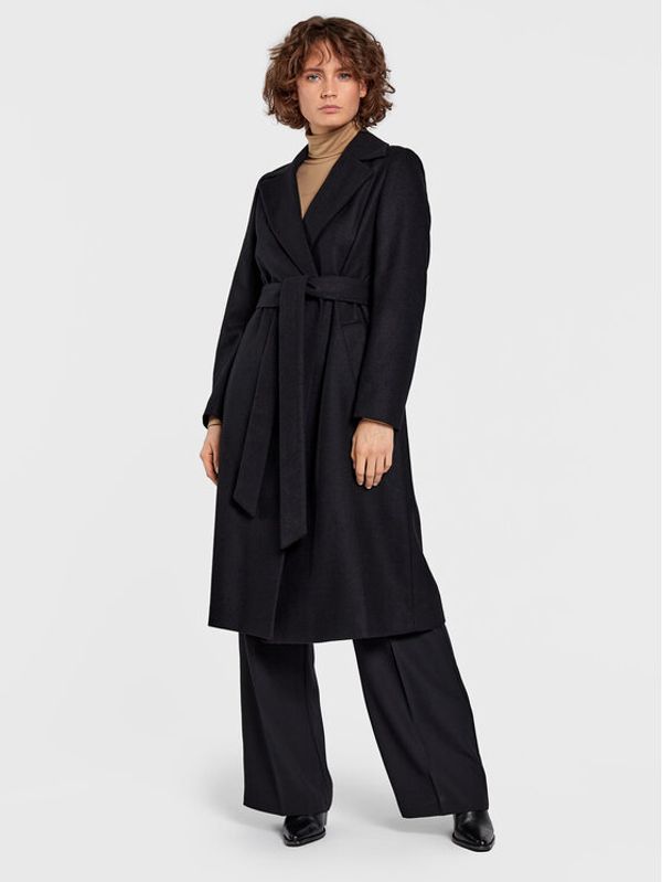 Calvin Klein Calvin Klein Вълнено палто Essential K20K204635 Черен Regular Fit