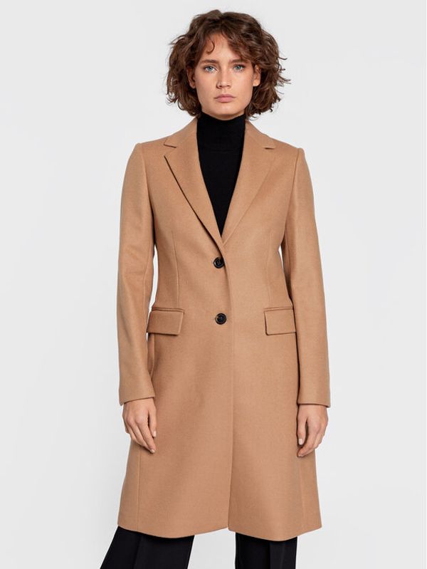 Calvin Klein Calvin Klein Вълнено палто Essential K20K204636 Бежов Regular Fit